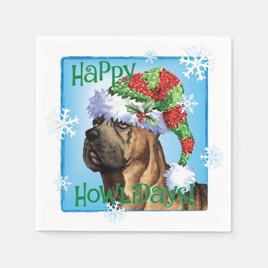 Christmas Cane Corso Serviette (Vorderseite)