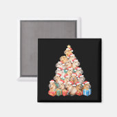 Christmas Capybara Tree Xmas Pajama Cute Capybara  Magnet (Vorderseite/Rückseite)