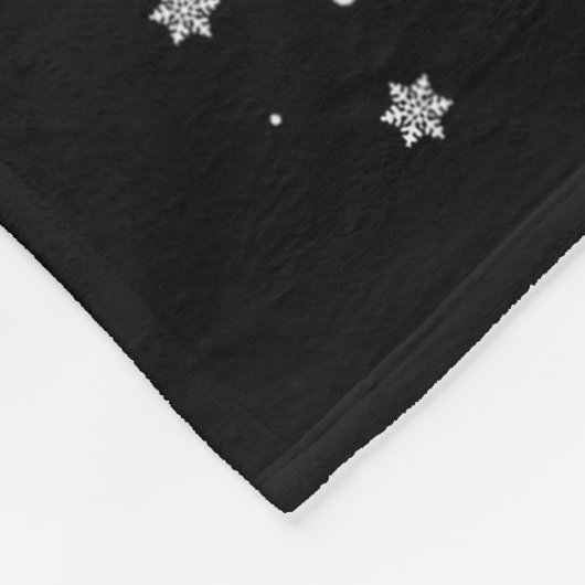 Christmas Capybara With Santa Hat Xmas Lights Tree Fleecedecke (Ecke)