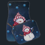 Christmas Car Mat Snowman Autofußmatte<br><div class="desc">Weihnachtswagenmatten,  Kinderwagen,  Snowman-Matten,  Santa Car Mats,  Elf-Autos, </div>
