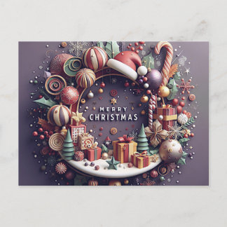 Christmas Card - 3D Theme Feiertagspostkarte