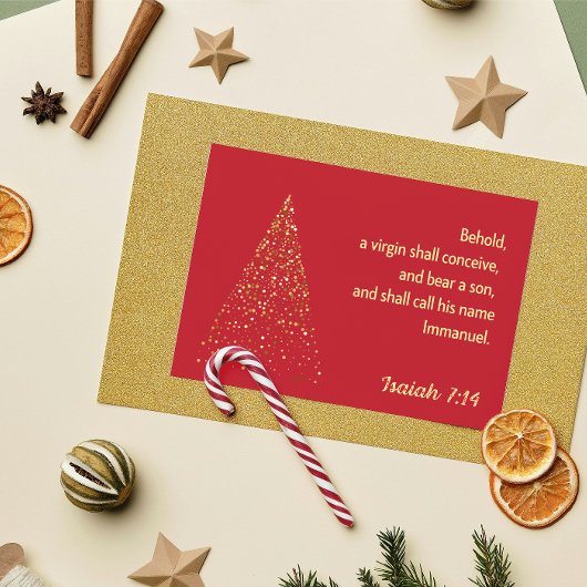 Christmas Card: Behold, a virgin shall conceive Mitteilungskarte