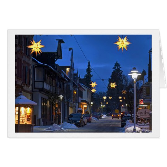 Christmas Card Black Forest town Karte