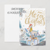 CHRISTMAS CARD / CHRISTMAS LLAMA DANKESKARTE (Vorne/Hinten)