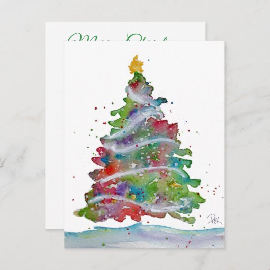 Christmas Card Feiertagskarte (Vorne/Hinten)