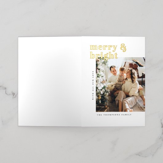 Christmas Card Foil Merry & Bright (Äußere Ablage)