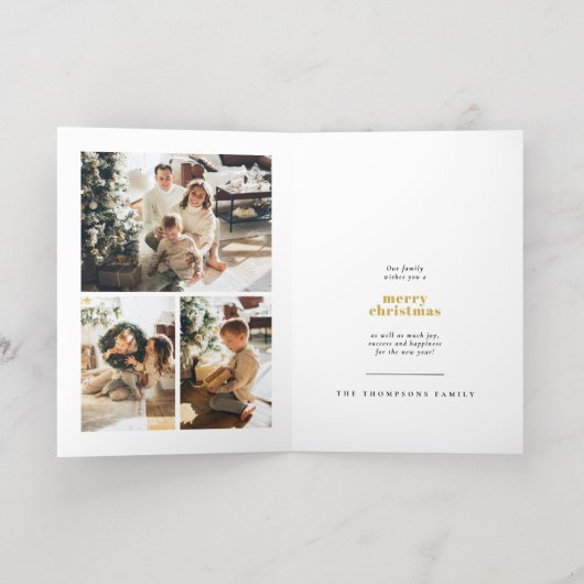 Christmas Card Foil Merry & Bright (Innen Abgelegt)