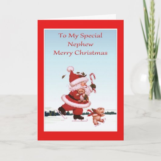 Christmas Card For Nephew Feiertagskarte (Vorderseite)