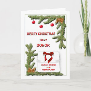 Christmas Card for Organ Donor Feiertagskarte