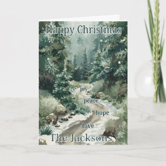 Christmas Card from Our Family – Peace, Joy, Hope, Karte