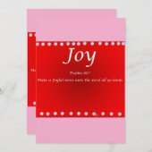 Christmas card -Joy Feiertagskarte (Vorne/Hinten)