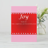 Christmas card -Joy Feiertagskarte (Stehend Vorderseite)