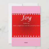 Christmas card -Joy Feiertagskarte (Rückseite)