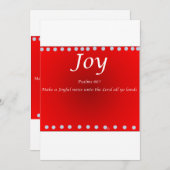Christmas card -Joy Feiertagskarte (Vorne/Hinten)