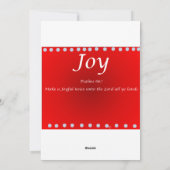 Christmas card -Joy Feiertagskarte (Rückseite)