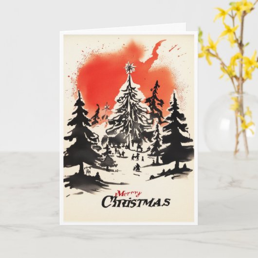 Christmas card karte (Gelbe Blume)