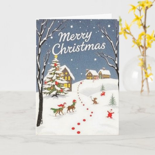 Christmas card karte (Gelbe Blume)