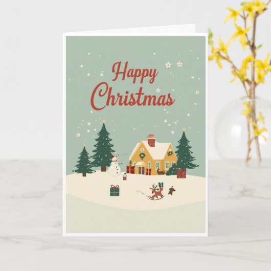 Christmas card karte (Gelbe Blume)