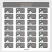 Christmas Card Mailing List Label Set Llama Sheep  (Blatt)