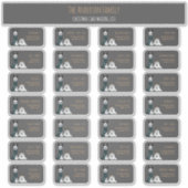 Christmas Card Mailing List Label Set Llama Sheep  (Vorderseite)