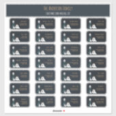 Christmas Card Mailing List Label Set Llama Sheep  (Blatt)