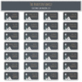 Christmas Card Mailing List Label Set Llama Sheep (Vorderseite)