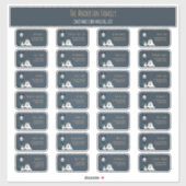 Christmas Card Mailing List Label Set Llama Sheep  (Blatt)