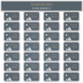 Christmas Card Mailing List Label Set Llama Sheep (Vorderseite)