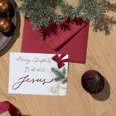 Christmas Card: Merry Christmas it's about Jesus. Mitteilungskarte