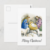 Christmas Card Merry Christmas Wishes Bethlehem  F Postkarte (Vorne/Hinten)