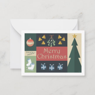 Christmas card mitteilungskarte