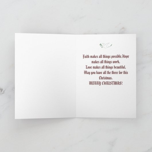 Christmas card Religious Feiertagskarte (Innenseite)