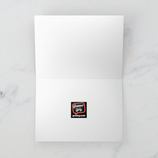 Christmas Card - Retro - Tropical - "Let It Snow" Karte (Innenseite)