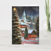 CHRISTMAS CARD - Snow-covered Christmas Village Karte (Vorderseite)