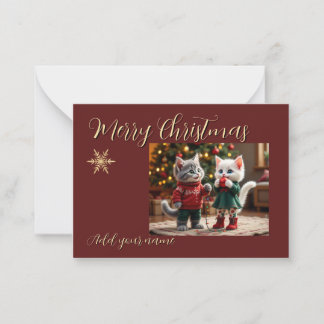 Christmas Card – Tom & Luna Holiday Lights Scene Mitteilungskarte