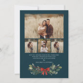 Christmas Card Watercolor botanical floral Einladung (Rückseite)