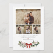 Christmas Card Watercolor botanical floral Einladung (Rückseite)