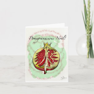 Christmas card with a Pomegranate Feiertagskarte