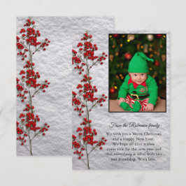Christmas Card With a Smiling and Happy Baby. Dankeskarte
