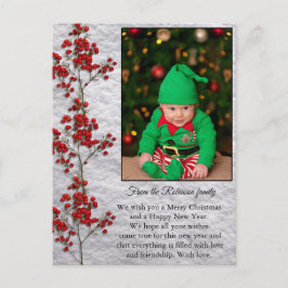 Christmas Card With a Smiling and Happy Baby. Postkarte