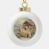 Christmas card with baby Snowflake Framed Ornament (Vorderseite)