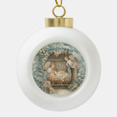 Christmas card with baby Snowflake Framed Ornament (Vorderseite)