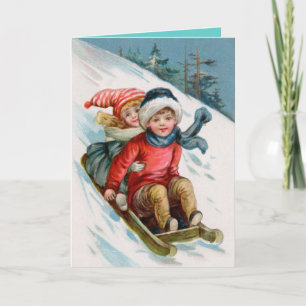 Christmas Card With Matching Postage Feiertagskarte