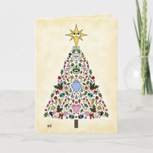 Christmas Card Wunder of Awakening Tree Feiertagskarte