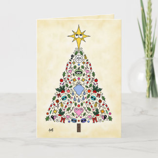 Christmas Card Wunder of Awakening Tree Feiertagskarte