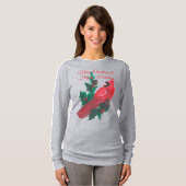 Christmas Cardinal Holly & Berries Long Sleeve Tee (Vorne ganz)