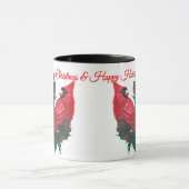 Christmas Cardinal & Holly Mug Cup Tasse (Zentrum)