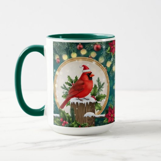 Christmas Cardinal Mug | Red Bird Holiday Coffee Tasse (Links)