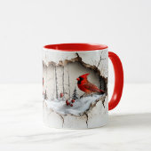 Christmas Cardinal Mug Tasse (VorderseiteRechts)