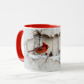 Christmas Cardinal Mug Tasse (Vorderseite Links)